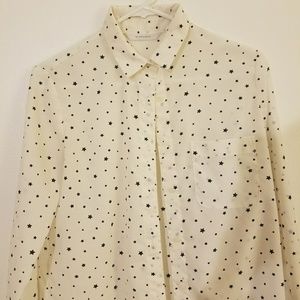 Star Printed black &white Shirt